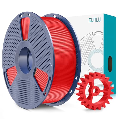 SUNLU PLA+2.0 3D Printer Filament, Red, 1KG