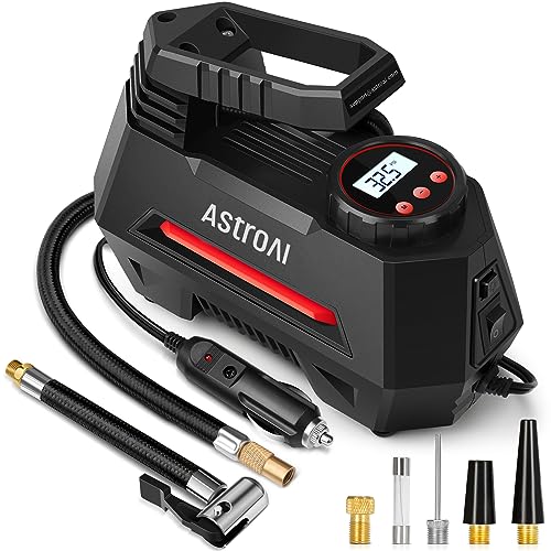 AstroAI AIRUN H Tire Inflator Portable Air Compressor, 12V DC Tire Inflator, Auto Shut-Off with Digital Pressure Gauge & LED