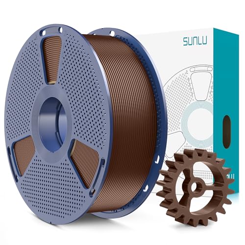 SUNLU PLA+2.0 3D Printer Filament, Coffee Brown, 1KG