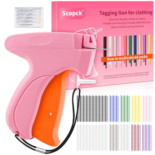 Stitch Gun for Clothes - Handheld Stitch Gun Quick Clothing Fixer - Tagging Gun - Includes 6 Needle, 1000 Black Fasteners & 1