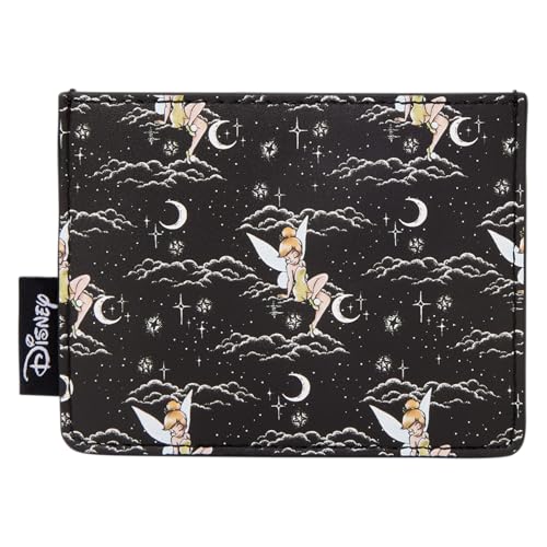 Loungefly Disney: Tinker Bell - Pixie Dust - Night Sky Card Holder with 3 Card Slots - Great for Kids & Adults - Collectible