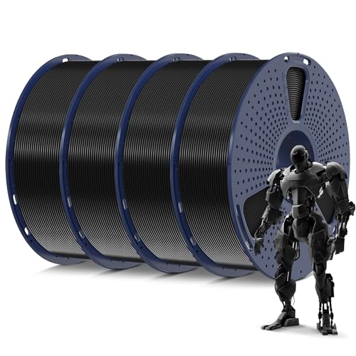 SUNLU PLA 3D Printer Filament, Black, 4KG
