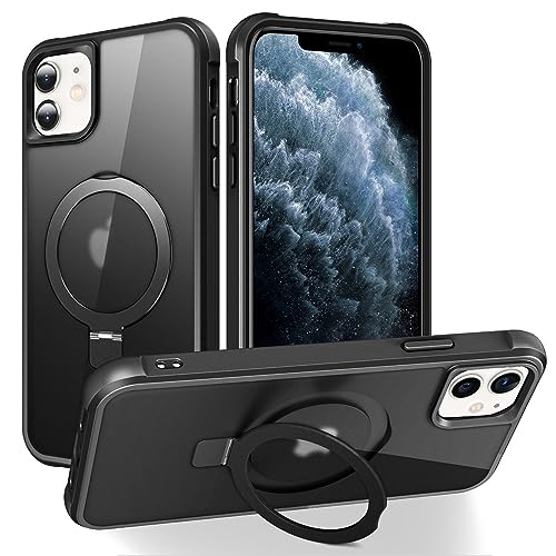 SKYLMW Compatible with iPhone 11 Case with Stand Black