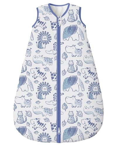 Yoofoss Baby Sleep Sack 6-12 Month 1.5TOG 100% Organic Cotton 2-Way Zipper