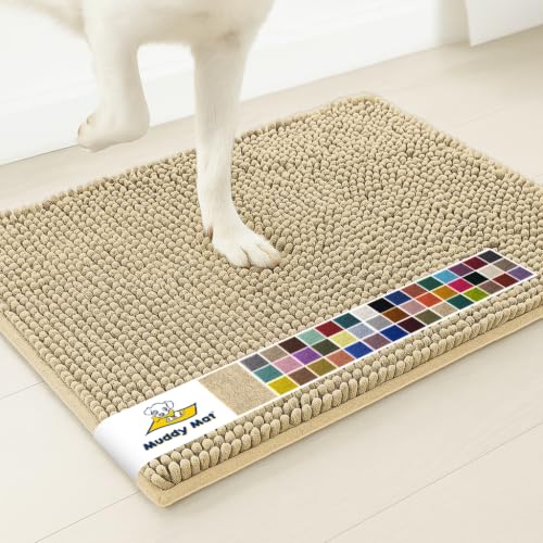 Muddy Mat® | Super Water Absorbent Door Mat Indoor, Microfiber Quick Dry Chenille Entryway Rug, Slip Resistant Front Door Mat