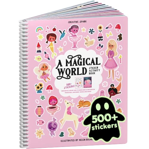 Cupkin Magical World Sticker Book | 12 Coloring & Activity, 500+ Stickers