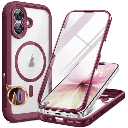 Miracase for iPhone 17 Case 6.3'', Full-Body Bumper Military Drop Protection Outdoor Phone case with Built-in Glass Screen &C