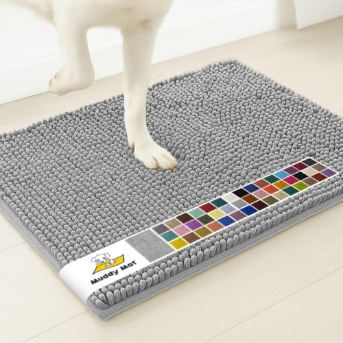 Muddy Mat® | Super Water Absorbent Door Mat Indoor, Microfiber Quick Dry Chenille Entryway Rug, Slip Resistant Front Door Mat