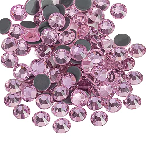 Beadsland Hotfix Rhinestones, Light Pink, SS34, 288pcs