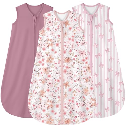 Yoofoss Baby Sleep Sack 12-18 Month 0.5TOG 100% Organic Cotton 2-Way Zipper