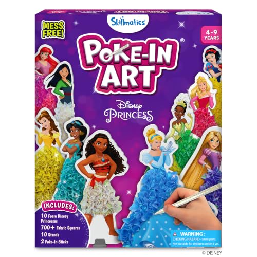 Skillmatics Poke-in Art – Disney Princesses, Wood Craft Kit, Gift for Kids