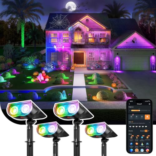 Linkind Smart Solar Spot Lights Outdoor SL5C, IP67 Solar Lights Outdoor