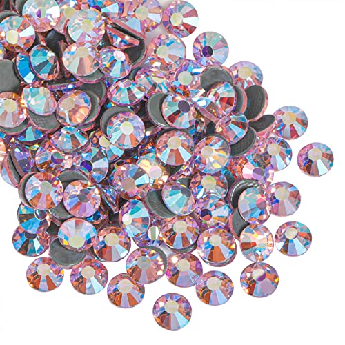 Beadsland Hotfix Rhinestones, Light Pink AB, SS20, 1440pcs