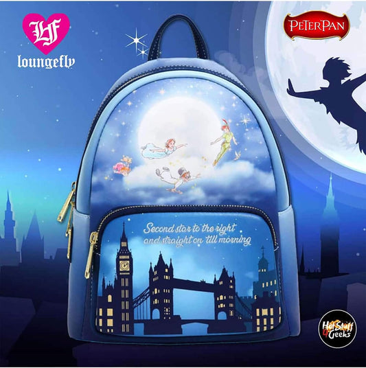 Loungefly Disney Peter Pan Second Star Glow Shoulder Bag Purse