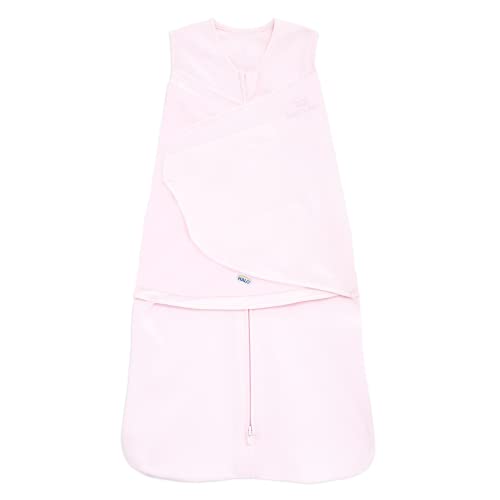 HALO SleepSack Swaddle | Cotton | 1.5 TOG | 68-75°F | 6-12 lbs |Soft Pink