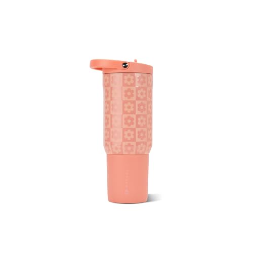 HydroJug Sport 20 oz Insulated Stainless Steel Water Bottle, Daisy Checkers