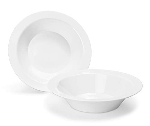" OCCASIONS " 120 Bowls Pack, Heavyweight Disposable Wedding Party Plastic Bowls (14oz Soup Bowl, Plain White)