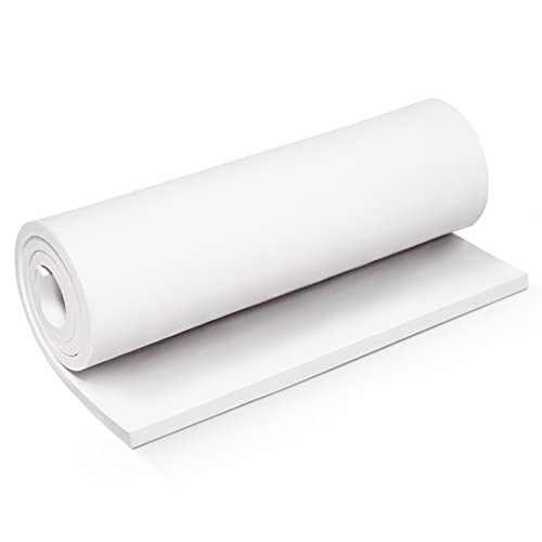 White Foam Sheets Roll, Premium Cosplay EVA Foam Sheet，10mm Thick,13.9"x39",High Density 86kg/m3 for Cosplay Costume, Crafts,