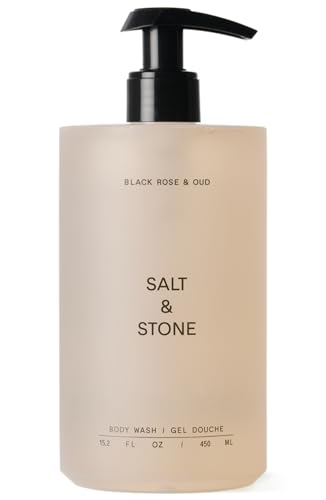 Salt & Stone Body Wash for Women & Men, Black Rose & Oud 15.2 fl oz