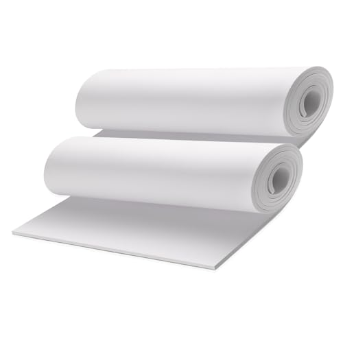 2-Pack White Eva Foam Cosplay Sheets roll, Premium eva Craft Foam 5mm Thick, 13.9" x 59", High Density 86kg/m3 for Cosplay Co