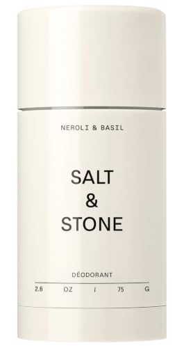 Salt & Stone Aluminum-Free Deodorant for Women & Men, Neroli & Basil 2.6 oz