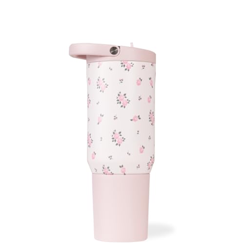 HydroJug Sport 20 oz Insulated Stainless Steel Water Bottle, Wildrose