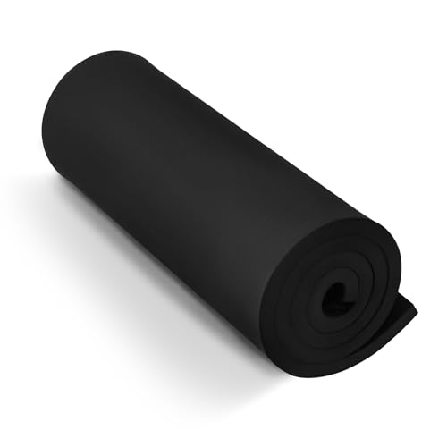 Black Eva Foam Sheets roll, Premium eva Craft Foam 12mm Thick, 13.9" x 39", High Density 86kg/m3 for Halloween Cosplay Costum