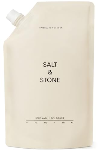 Salt & Stone Body Wash for Women & Men, Santal & Vetiver Refill 32 fl oz