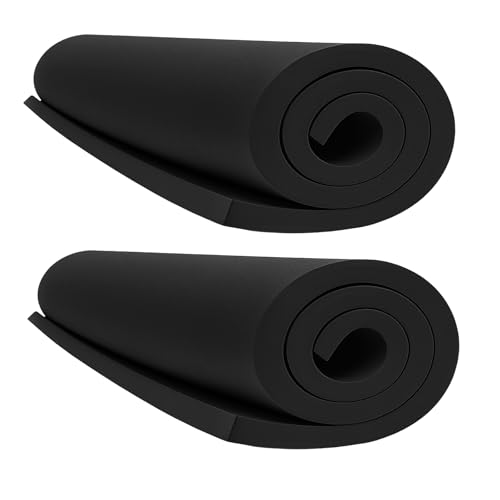 MEARCOOH 2-Pack 10mm Black EVA Foam Cosplay, 13.9" x 39" EVA Foam Sheets Premium Craft Foam Sheet for Cosplay Costume