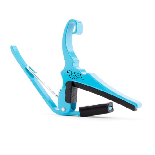 Kyser Musical Products Quick-Change Guitar Capo, KG6MBSA, Mr. Blue Sky - For 6-String Acoustic Guitars, Made in USA, Quality,