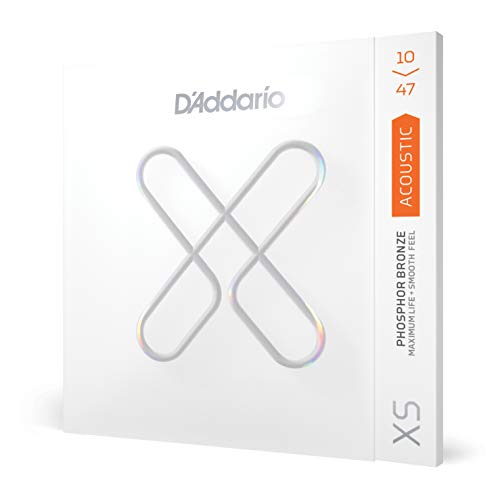 D'Addario XS Phosphor Bronze Coated Acoustic Guitar Strings 10-47