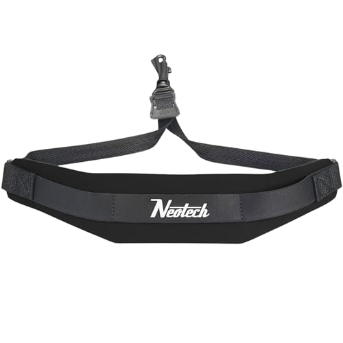 Neotech Saxophone Swivel Hook Neck Strap Soft Sax Padded for Alto Tenor Baritone Soprano - (Small, Black) - Made in USA