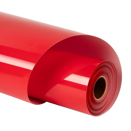HTVRONT Red Heat Transfer Vinyl Roll, 12" x 30ft Iron on Vinyl for Shirts