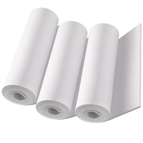 MEARCOOH 3-Pack 6mm White Foam Sheet, 13.9" x 49" EVA Foam Roll Premium eva Craft Foam for Cosplay Costume