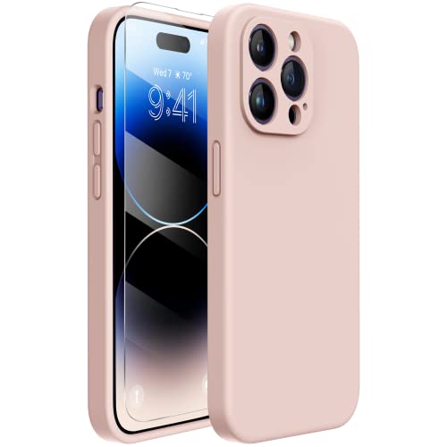 Miracase Silicone & Magnetic for iPhone 14 Pro Case, Sand Pink