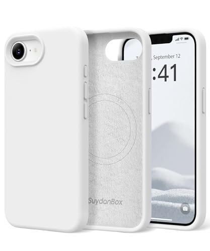 SuydanBox Magnetic for iPhone 17e/iPhone 16e Case Silicone White