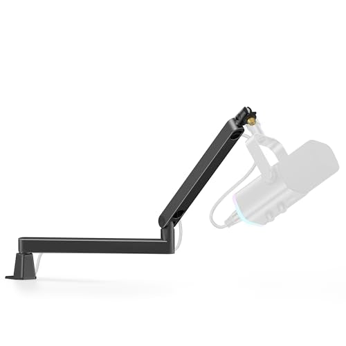 InnoGear Low Profile Mic Arm Boom Arm Microphone Stand Desk Mount, Black