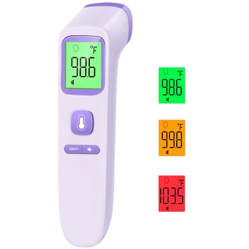 No-Touch Thermometer for Adults, Kids, Babies, 1-Sec Fast Accurate (Purple)