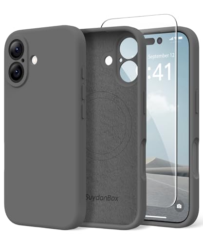 SuydanBox Magnetic for iPhone 17 Case Silicone Dark Gray