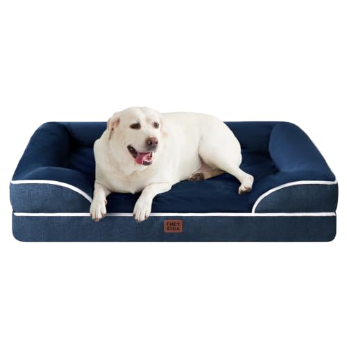 EHEYCIGA Orthopedic XXL Dog Bed, Waterproof Washable XL Big Pet Bed 46"