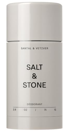 Salt & Stone Aluminum-Free Deodorant, Women & Men Santal & Vetiver 2.6 oz