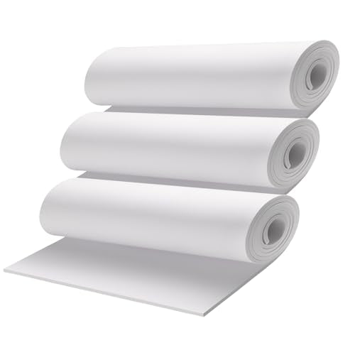 3-Pack 4mm Thick White Eva Foam Sheets roll, 13.9" x 59" Premium eva Craft Foam for Halloween Cosplay Costume by MEARCOOH