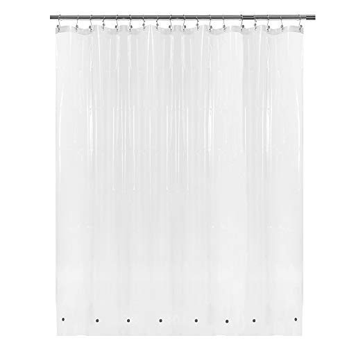 Barossa Design Extra Wide Shower Curtain Liner 108" x 72", Clear