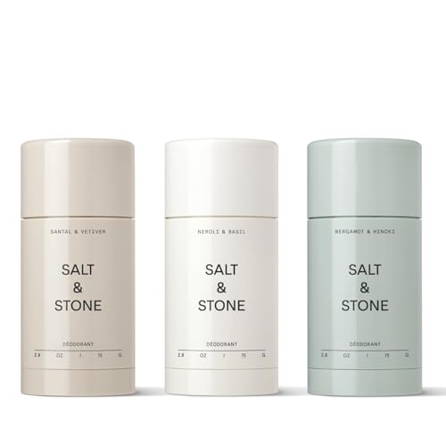 Salt & Stone Aluminum-Free Deodorant for Women & Men Trio Set 2.6 oz (3)