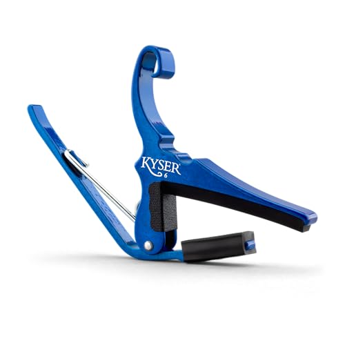 Kyser Quick-Change Guitar Capo for 6-string acoustic guitars, Blue, KG6UA