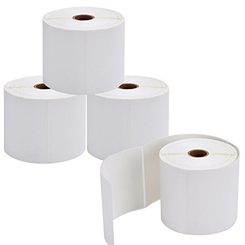 9527 Product 4x6 Direct Thermal Shipping Labels for Zebra 2844 ZP-450 ZP-500 ZP-505,Blank,450 Labels/Roll, 1" Core,Total 4 Ro