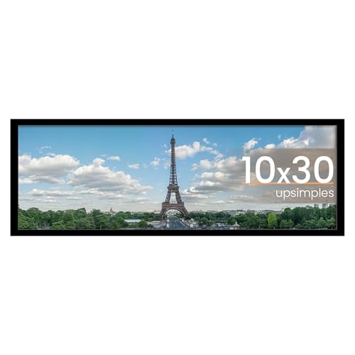 upsimples 10x30 Picture Frame, Wall Decor Poster Frames, Black 1 Pack
