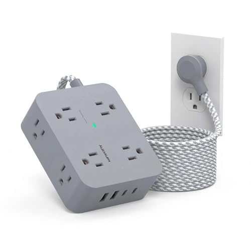 HANYCONY 6Ft Surge Protector Power Strip USB C, 1080J, 8 Outlet Extender
