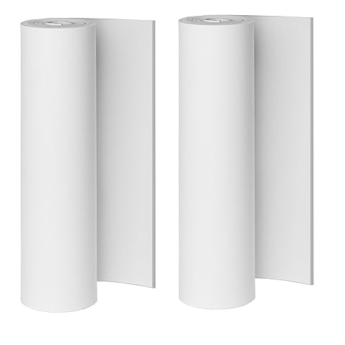 2-Pack White Eva Foam Cosplay Sheets roll, Premium eva Craft Foam 4mm Thick, 13.9" x 59", High Density 86kg/m3 for Cosplay Co