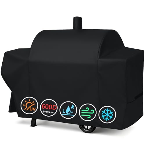 i COVER Grill Cover for Oklahoma Joe's Longhorn Combo Charcoal Gas Smokers & Grills Protection Heavy Duty Waterproof Patio Ou